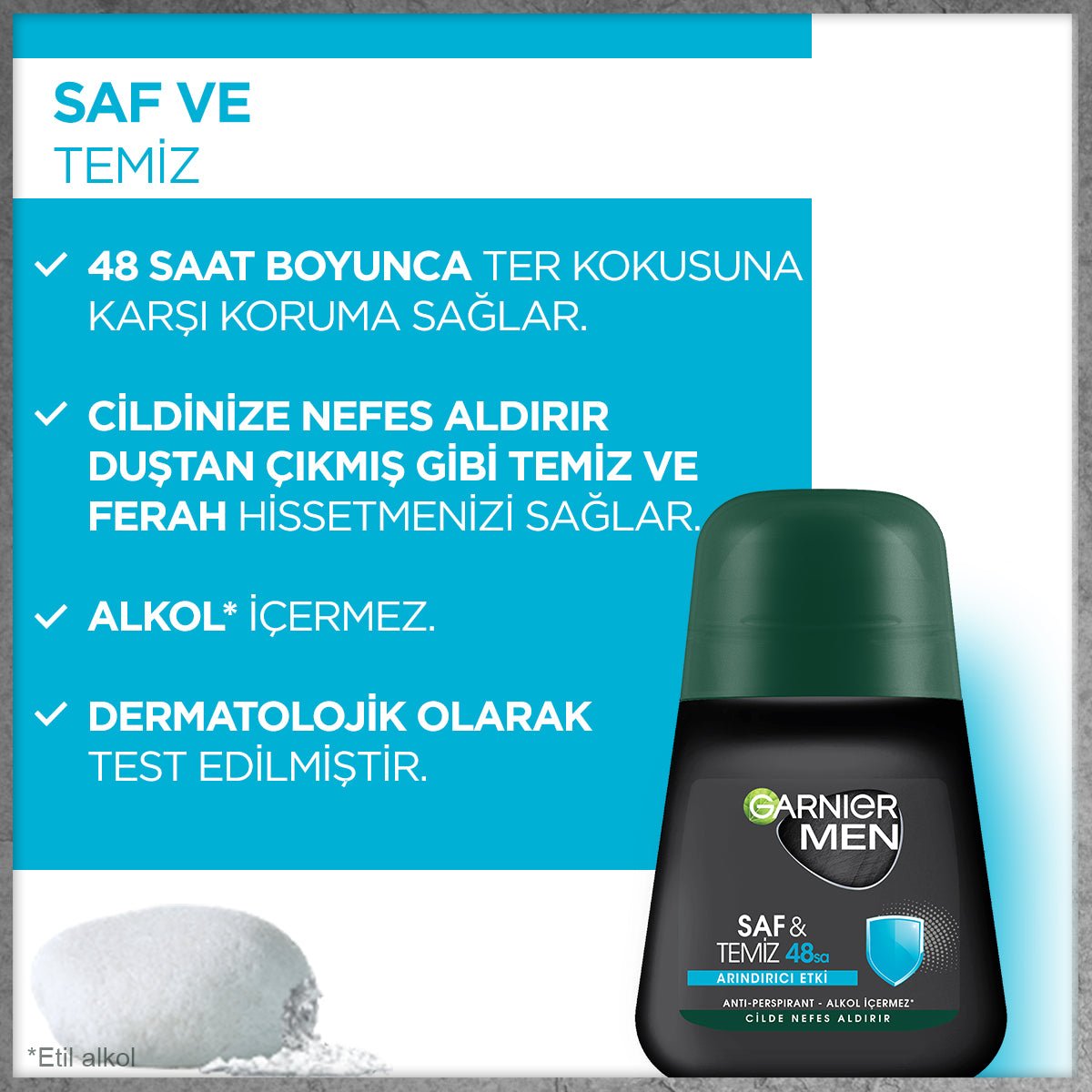 Garnier Men Saf ve Temiz Roll-on Deodorant