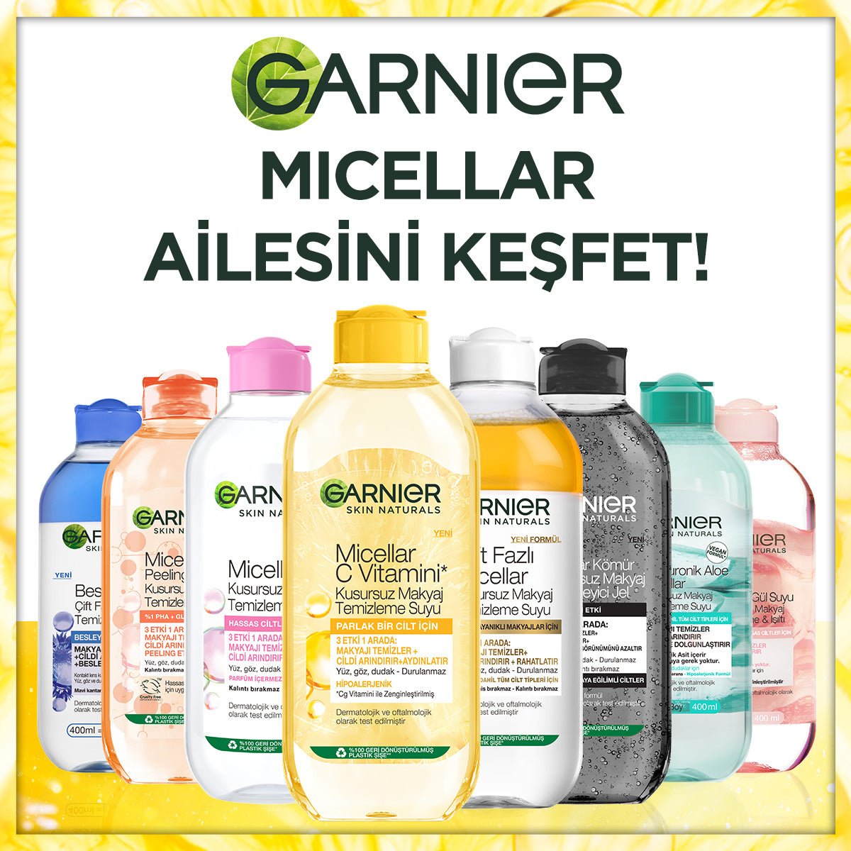 Garnier Micellar C Vitamini Kusursuz Makyaj Temizleme Suyu 400ml