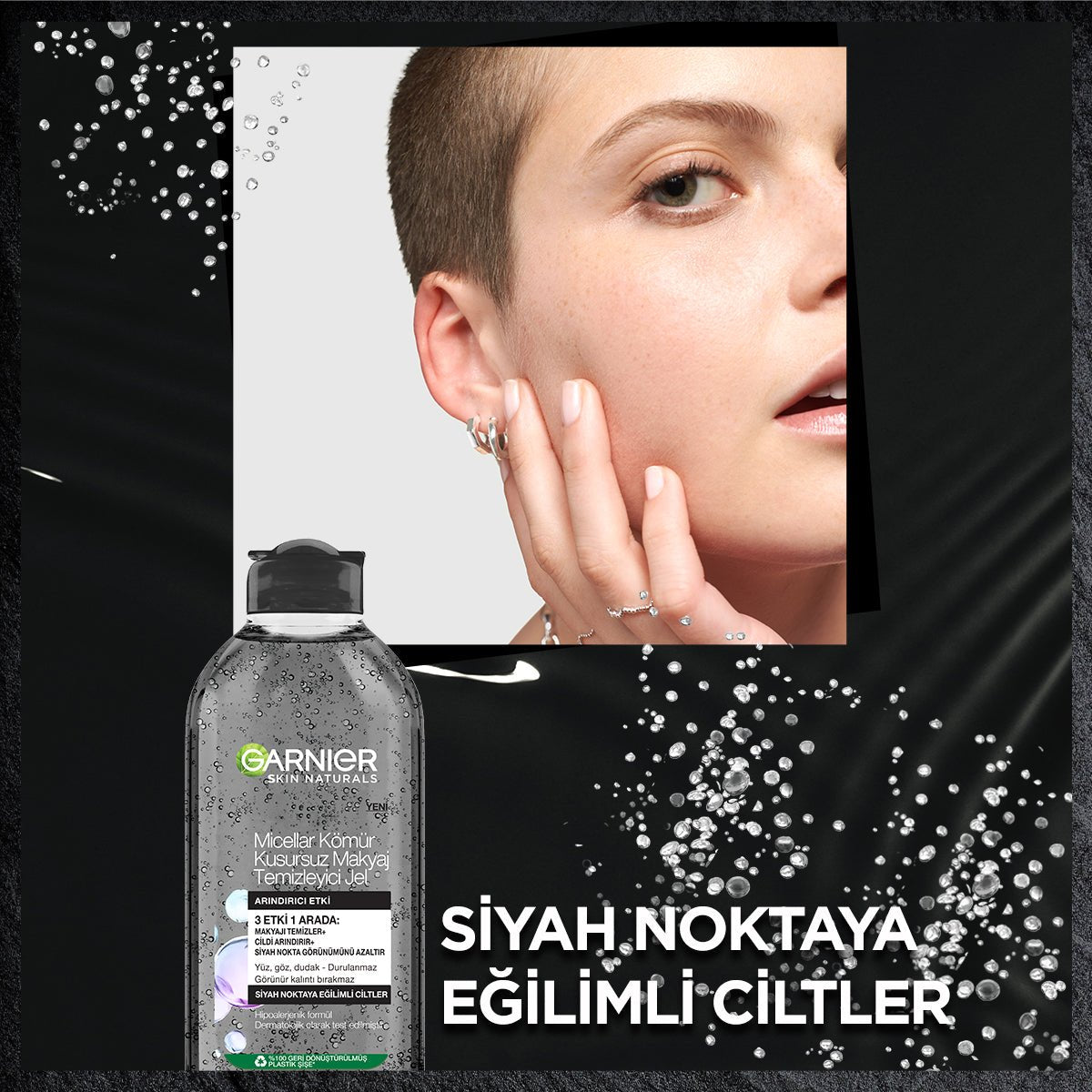 Garnier Micellar Kömür Kusursuz Makyaj Temizleyici Jel 400 ml