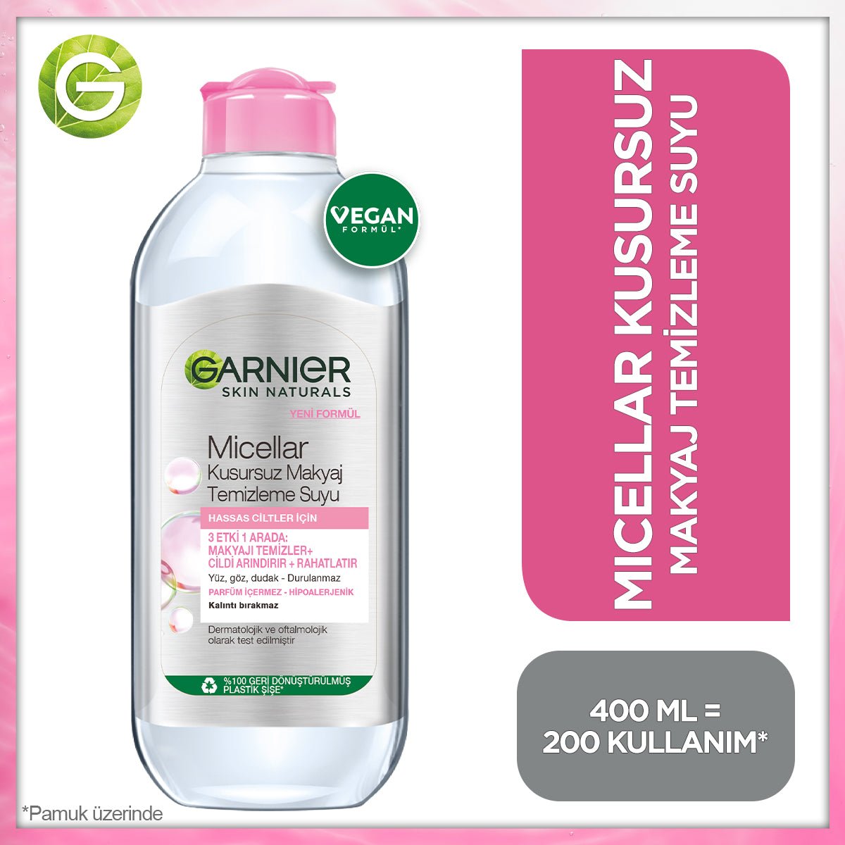 Garnier Micellar Kusursuz Makyaj Temizleme Suyu 400 ML