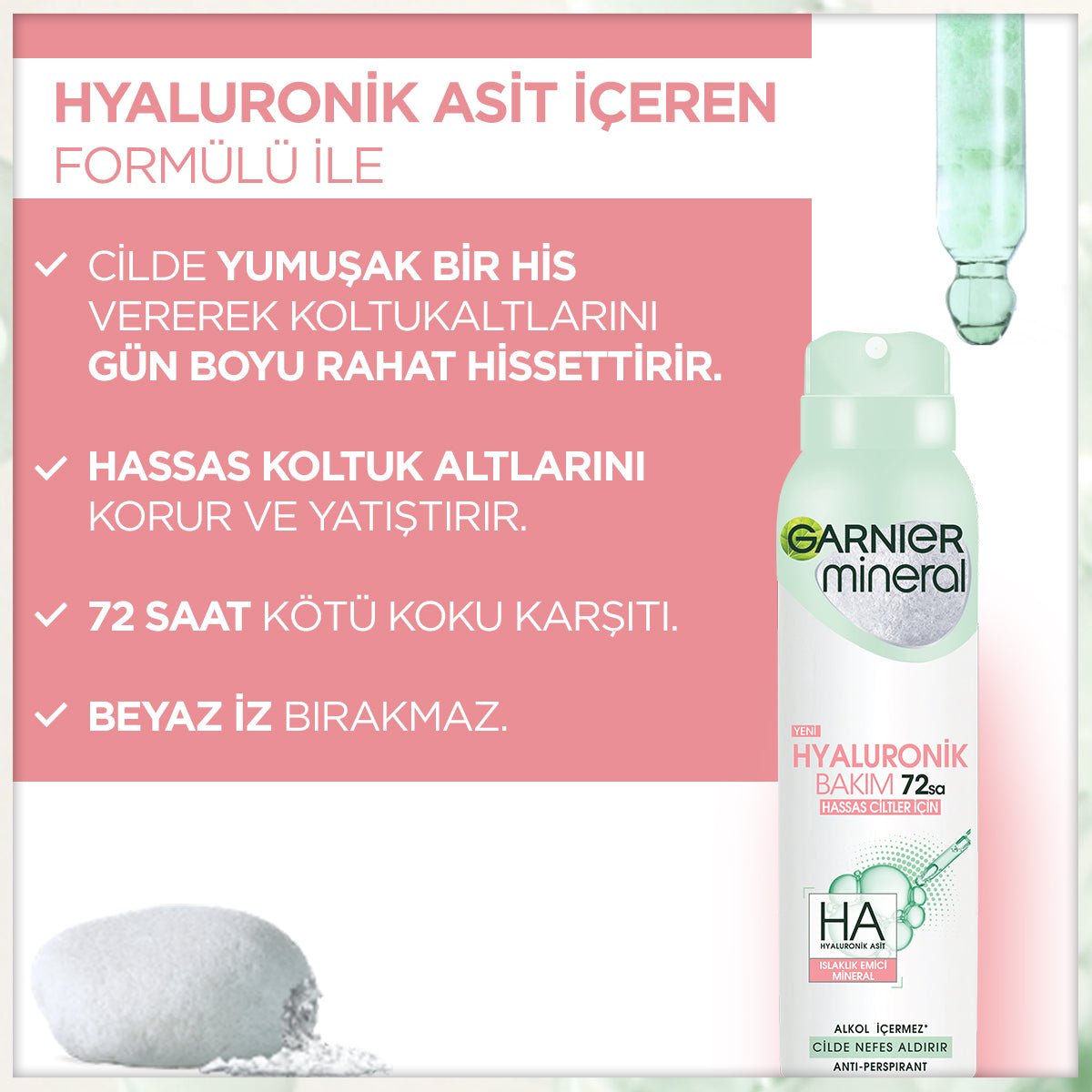 Garnier Mineral Hyaluronik Bakım Sprey Deodorant