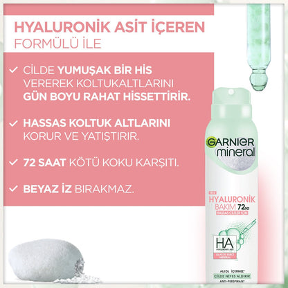 Garnier Mineral Hyaluronik Bakım Sprey Deodorant