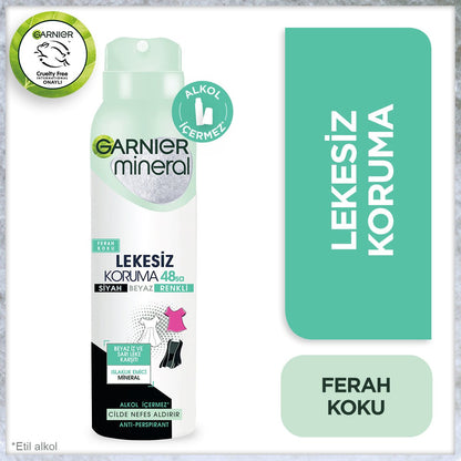 Garnier Mineral Lekesiz Koruma Ferah Koku Spray Deodorant