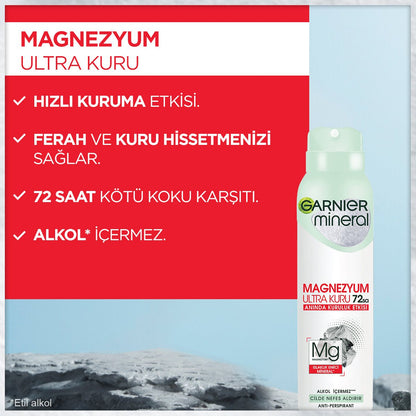 Garnier Mineral Magnezyum Sprey Deodorant