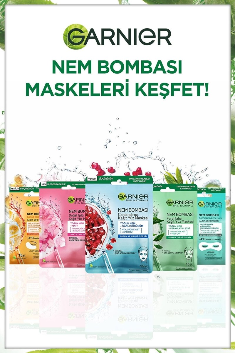 Garnier Nem Bombası Ferahlatıcı Kağıt Yüz Maskesi