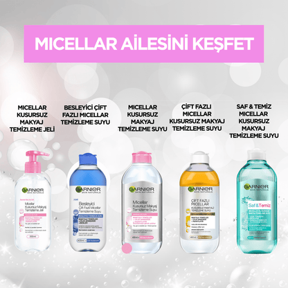 Garnier Saf &amp; Temiz Micellar Kusursuz Makyaj Temizleme Suyu 400ML