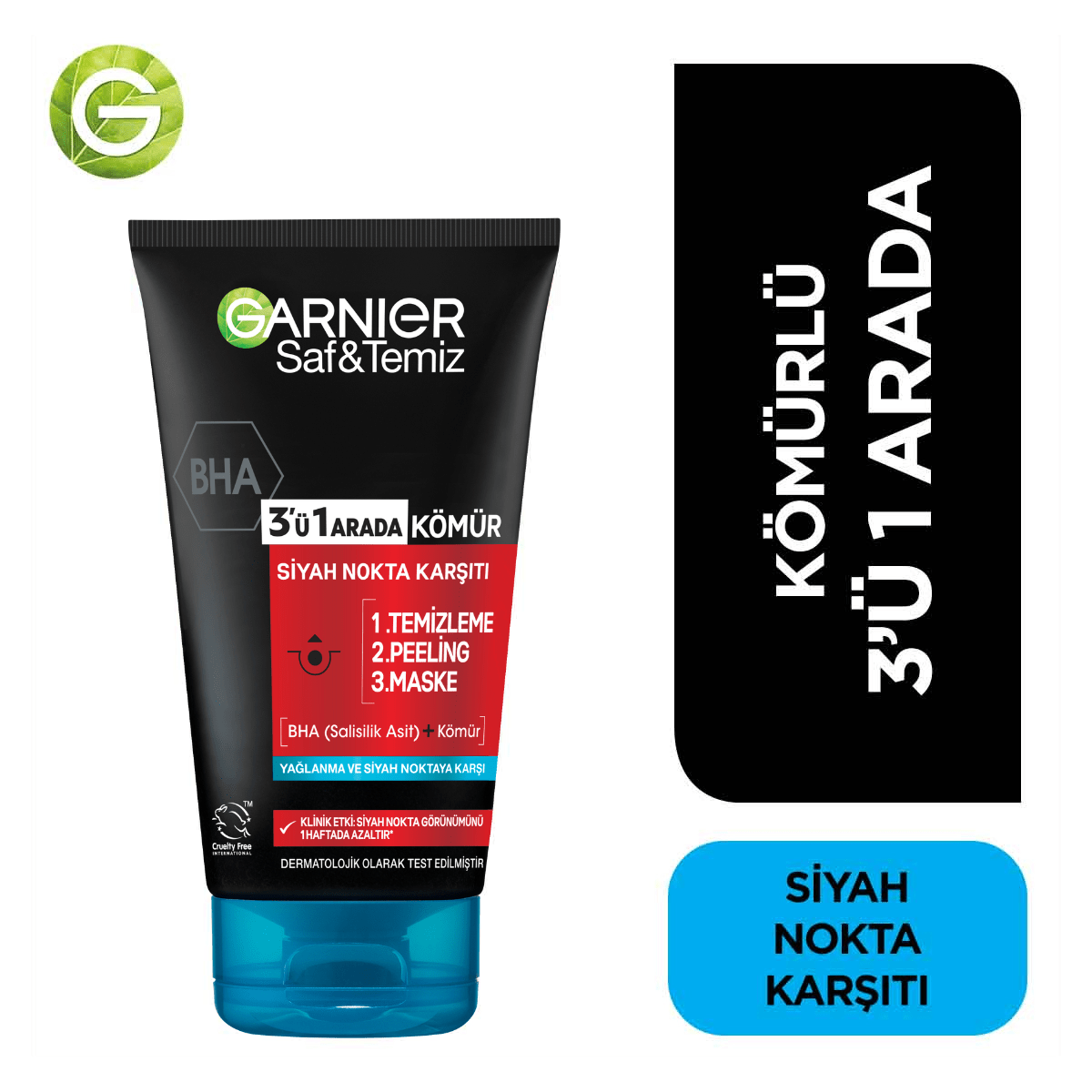 Garnier Saf &amp; Temiz Siyah Nokta Karşıtı Kömürlü 3&