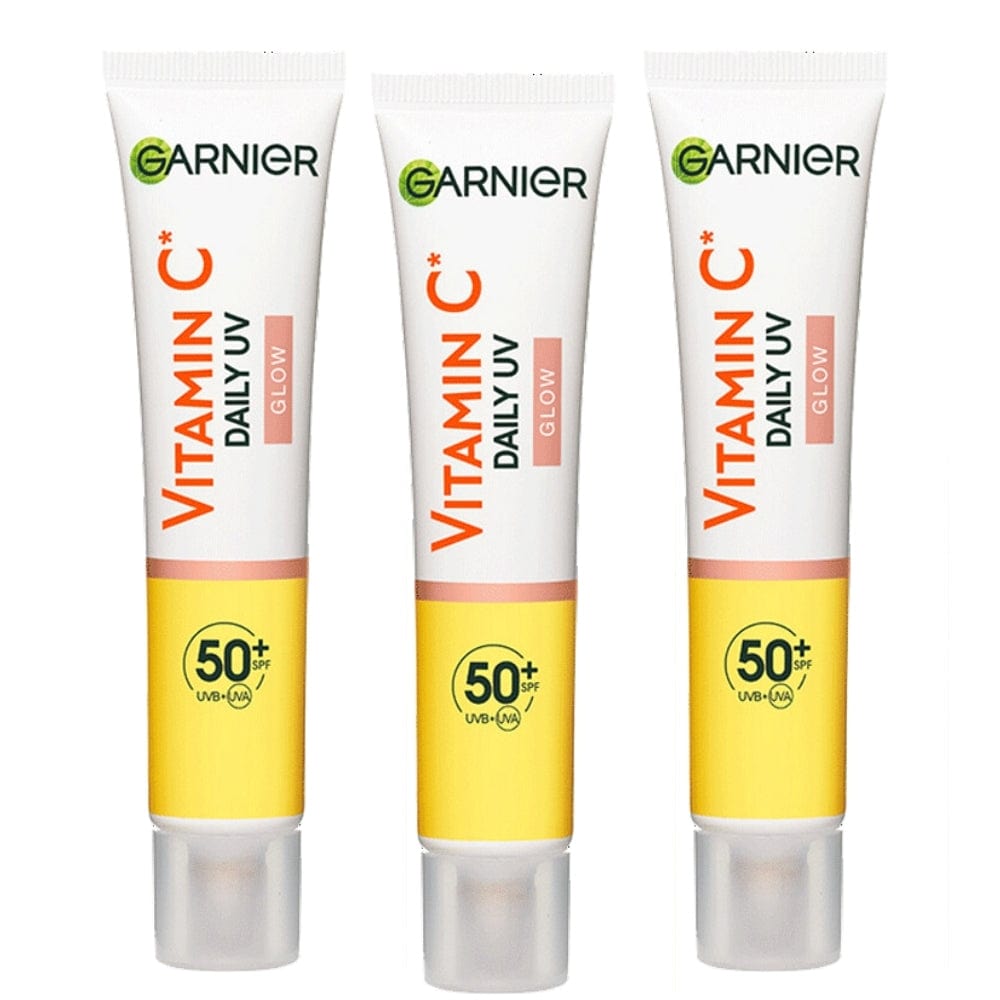 Garnier Skin Active Vitamin C Daily UV Brightening Fluid Sheer Glow, SPF50+ 40 ml 3 Pack