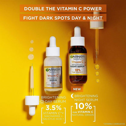 Garnier Skin Naturals Vitamin C Garnier Vitamin C Anti-Dark Spots &amp; Brightening Night Serum 30 ml 3 Pack