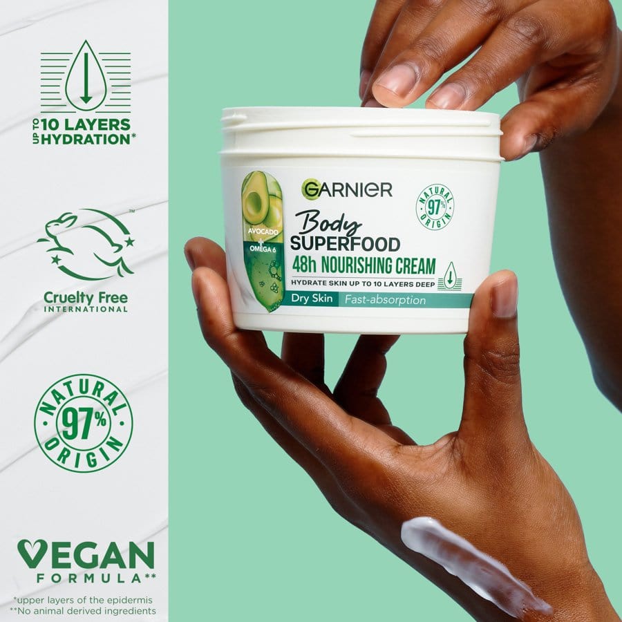 Garnier Superfood Avocado &amp; Omega 6 Superfood Nourishing Body Cream 380ml