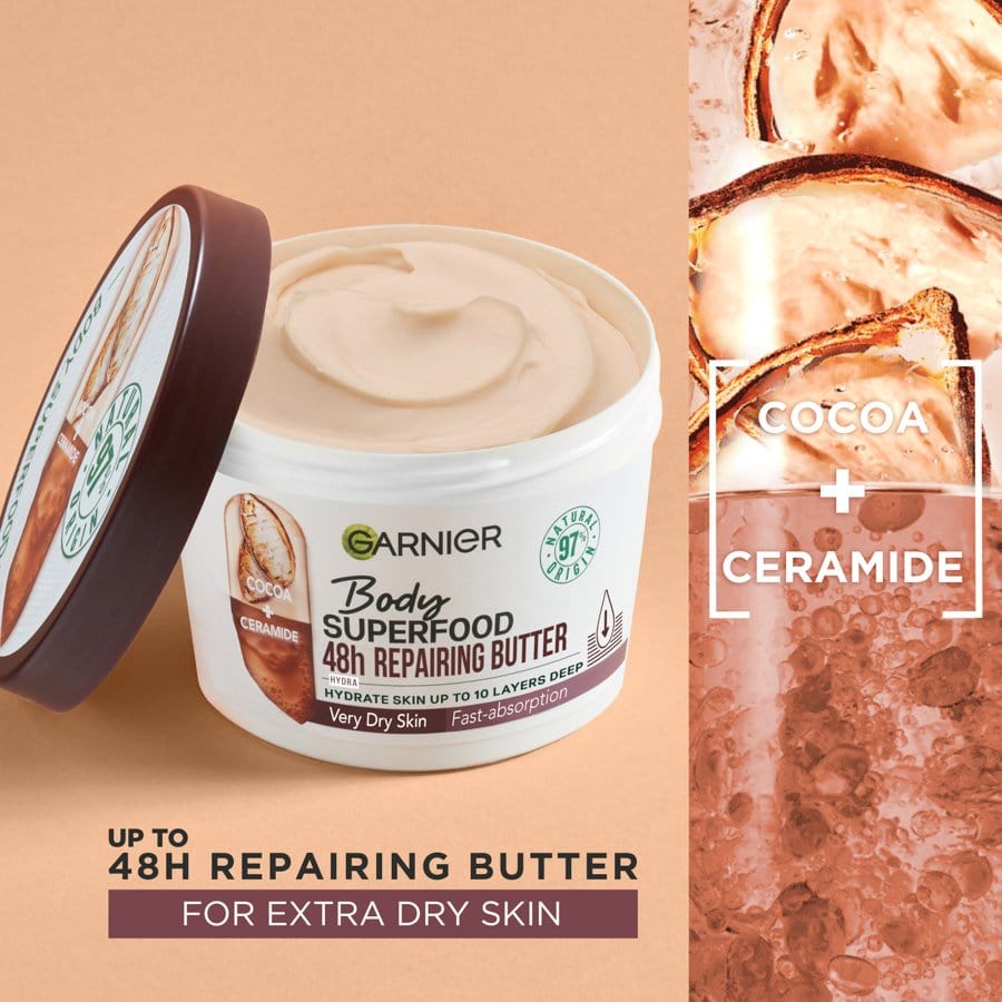 Garnier Superfood Garnier Body Superfood Cocoa &amp; Ceramide Body Cream 380ml