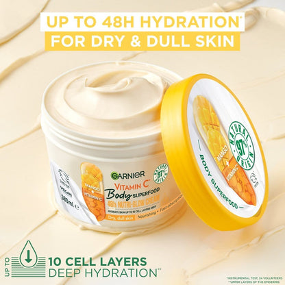 Garnier Superfood Vitamin C &amp; Mango Body Cream 380ml