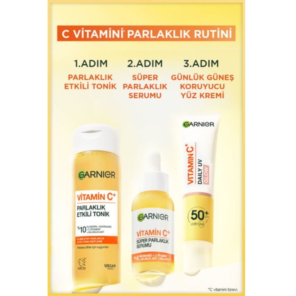Garnier Vitamin C Parlaklık Etkili Tonik // Gliserin, Niasinamid, Salisilik Asit 120 ml