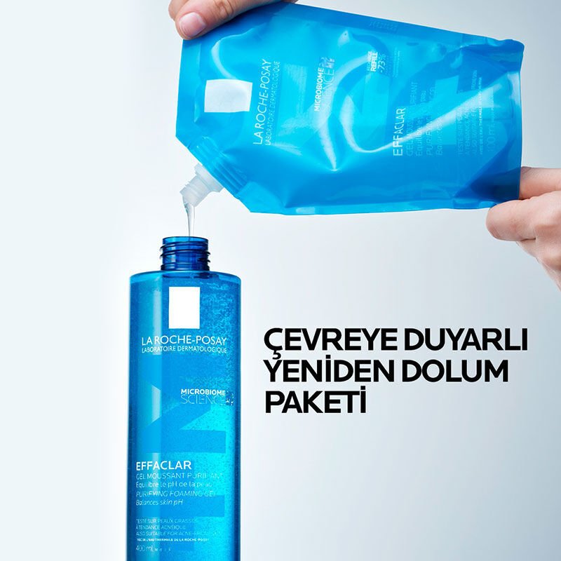 La Roche Posay Effaclar Yağlı Ciltler için Temizleme Jeli 400 ml - Refill