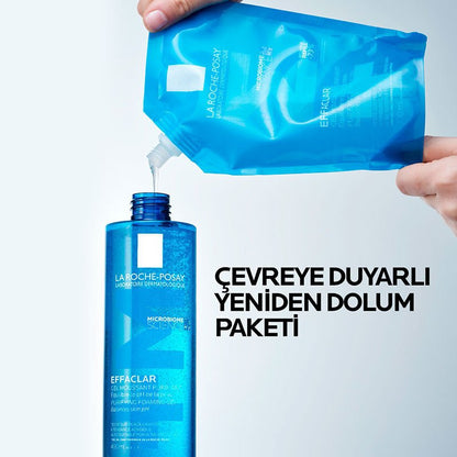 La Roche Posay Effaclar Yağlı Ciltler için Temizleme Jeli 400 ml - Refill