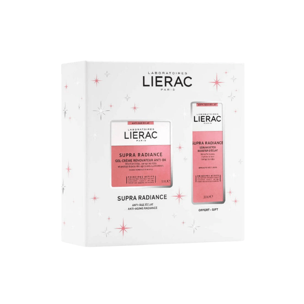 Lierac Supra Radiance Cream Antioksidan Etkili Jel Krem 50 ml + Supra Radiance Detoks Etkili Serum 30 ml