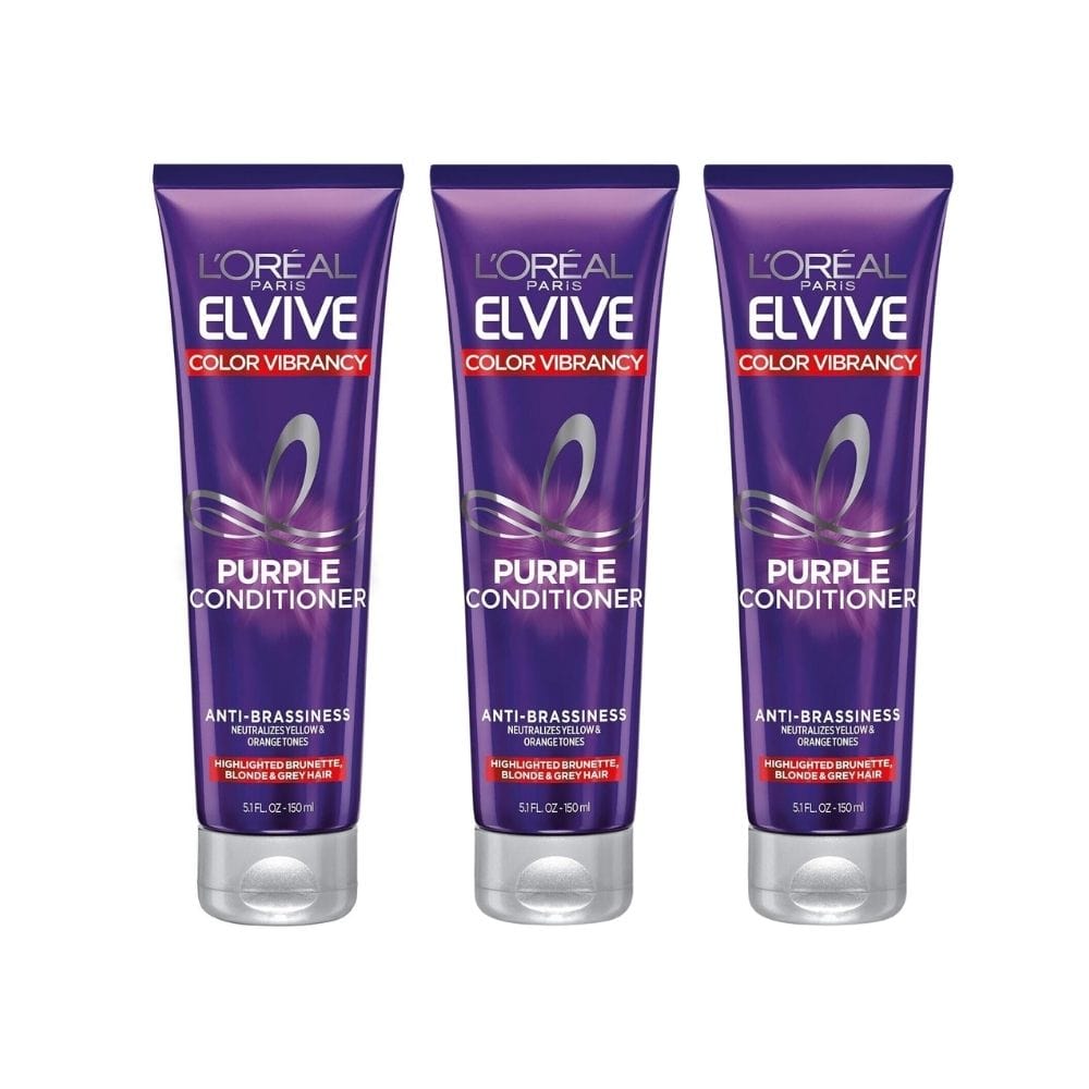 Loreal Elseve Color Vive Anti-Orange Color Correcting Purple Mask 150 ml 3 Pack