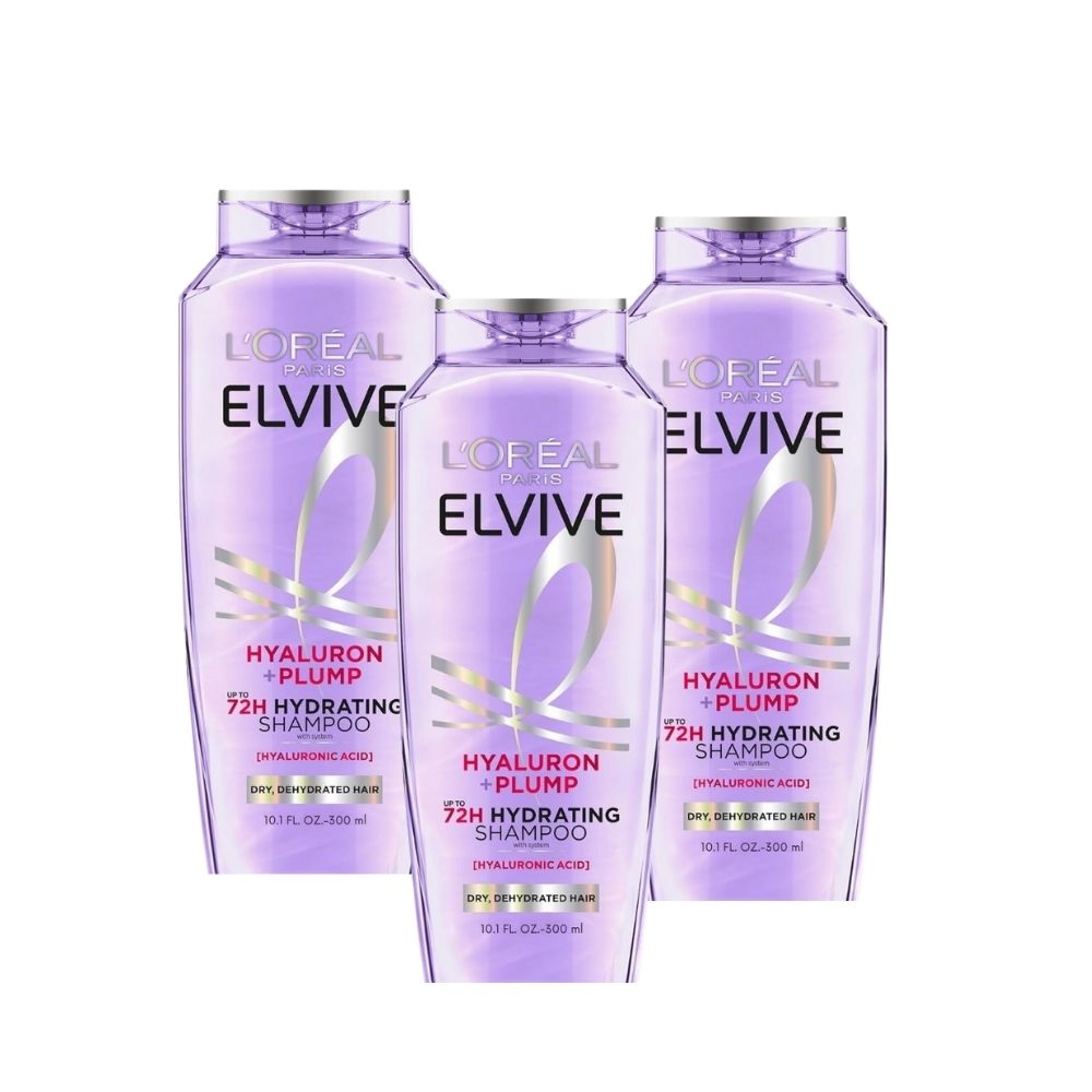 Loreal Elseve Hydra [Hryaluonic] Moisture Filling Shampoo 300 ml -3 Pack