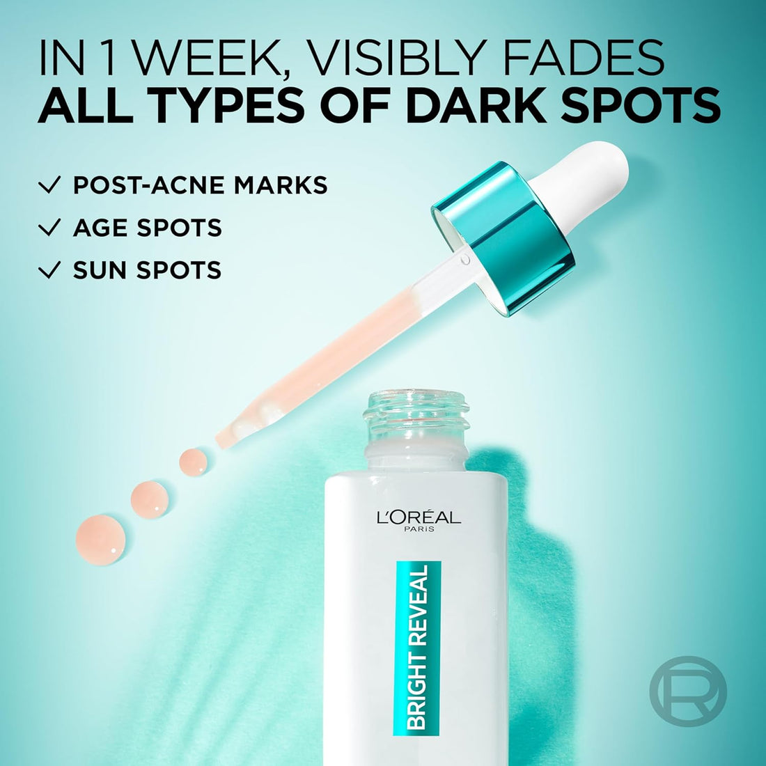 Loreal Paris Bright Reveal Anti Dark Spot Serum 7.5%Niacinamide 30ml 3 Pack