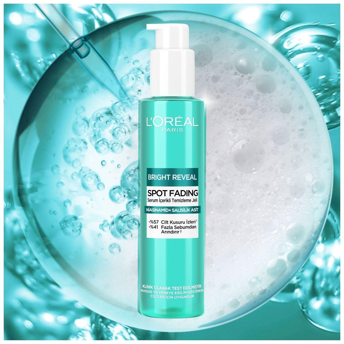 Loreal Paris Bright Reveal Cilt Kusuru İzi Karşıtı, Serum İçerikli Temizleme Jeli Niasinamid+Salisilik Asit 150ml