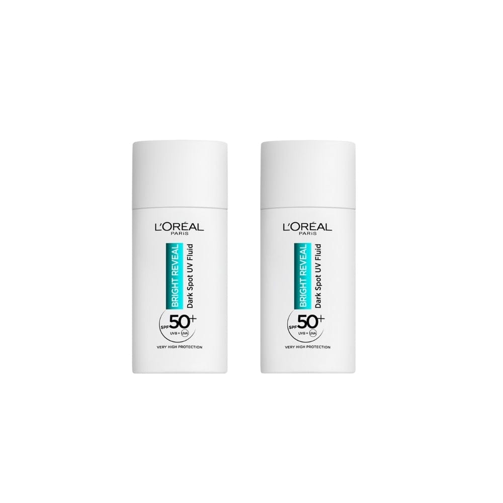 Loreal Paris Bright Reveal Dark Spot UV Fluid SPF 50+ 50ml 2 Pack