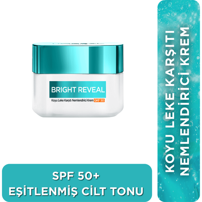 Loreal Paris Bright Reveal Koyu Leke Karşıtı, Cilt Tonu Eşitleyici Spf50 Nemlendirici Krem Niasinamid 50ml