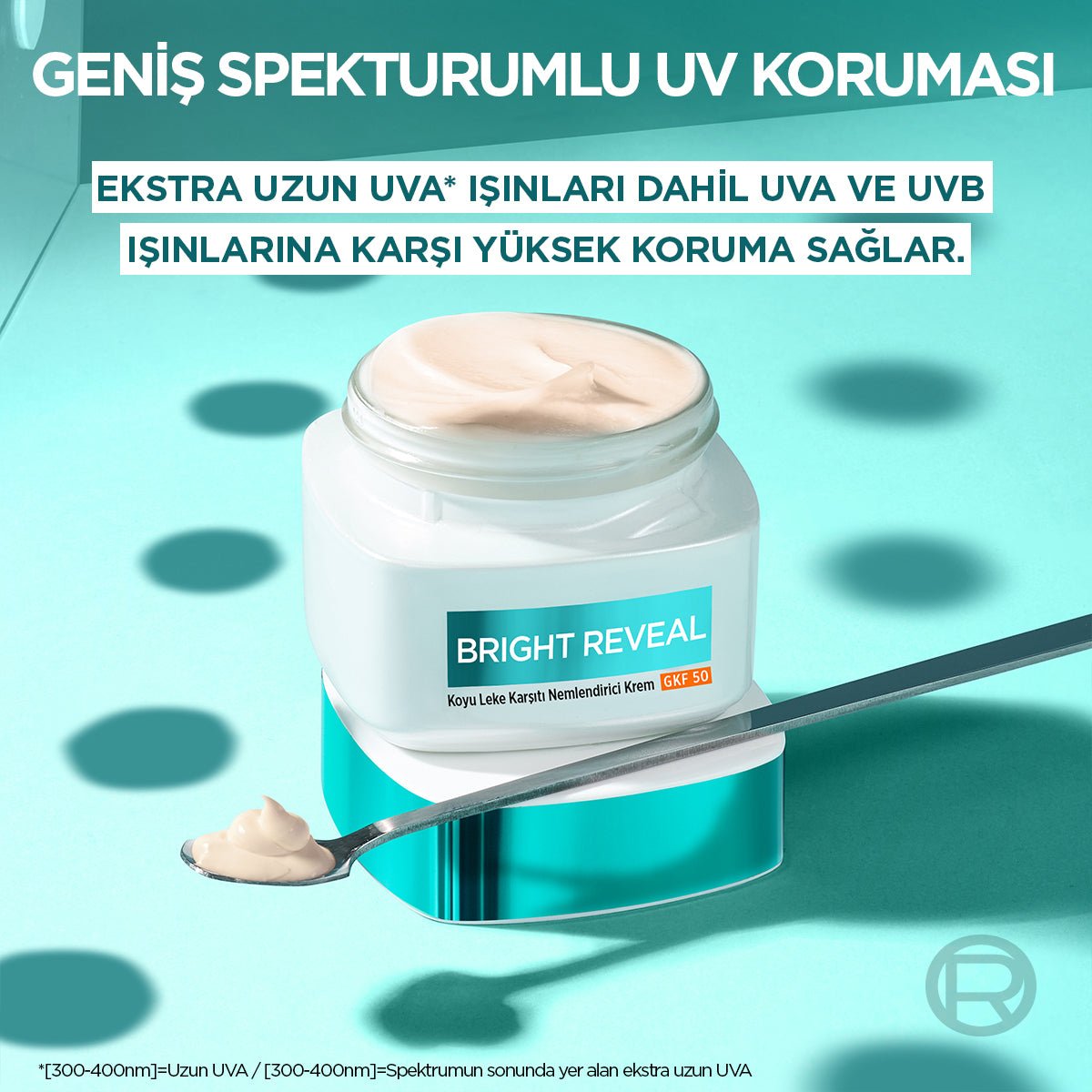 Loreal Paris Bright Reveal Koyu Leke Karşıtı, Cilt Tonu Eşitleyici Spf50 Nemlendirici Krem Niasinamid 50ml