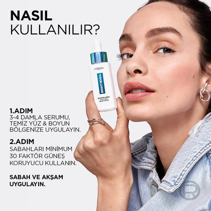 Loreal Paris Bright Reveal Sivilce, Güneş, Yaşlanma Lekelerinde Etkili Koyu Leke Karşıtı Serum 10%Niasinamid 30ml