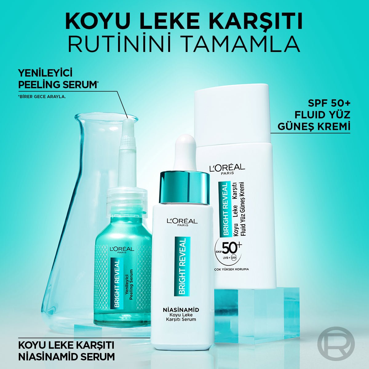 Loreal Paris Bright Reveal Sivilce, Güneş, Yaşlanma Lekelerinde Etkili Koyu Leke Karşıtı Serum 10%Niasinamid 30ml