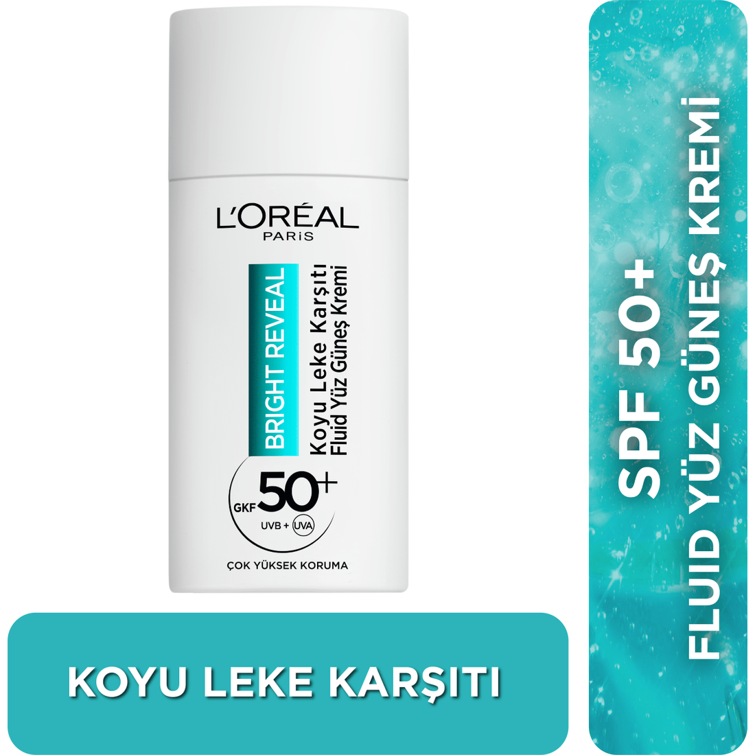 Loreal Paris Bright Reveal Spf 50+ Koyu Leke Karşıtı Fluid Günlük Yüz Güneş Kremi 50ml