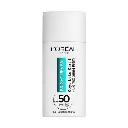 Loreal Paris Bright Reveal Spf 50+ Koyu Leke Karşıtı Fluid Günlük Yüz Güneş Kremi 50ml