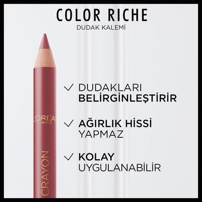 Loreal Paris Color Riche Dudak Kalemi - 635 Worth It Medium