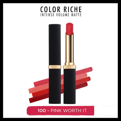 Loreal Paris Color Riche Intense Volume Matte Ruj - 100 Pink Worth It