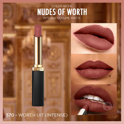 Loreal Paris Color Riche Intense Volume Matte Ruj -  570 Worth It (Intense)