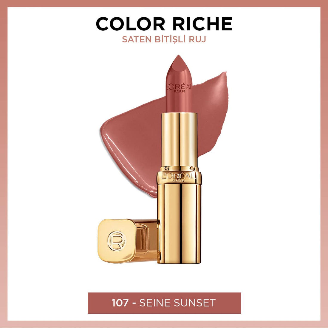Loreal Paris Color Riche Saten Bitişli Ruj - 107 Seine Sunset