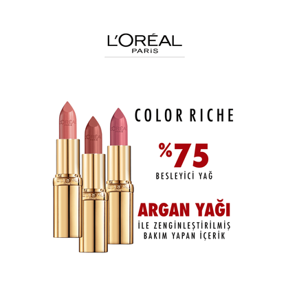 Loreal Paris Color Riche Saten Bitişli Ruj 112 Paris Paris - Pembe