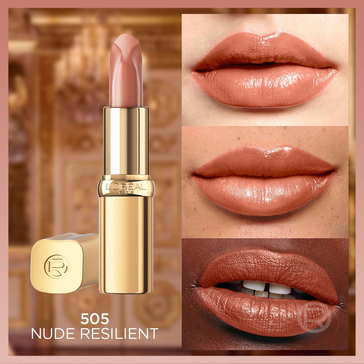 Loreal Paris Color Riche Saten Bitişli Ruj - 505 Nude Resilient