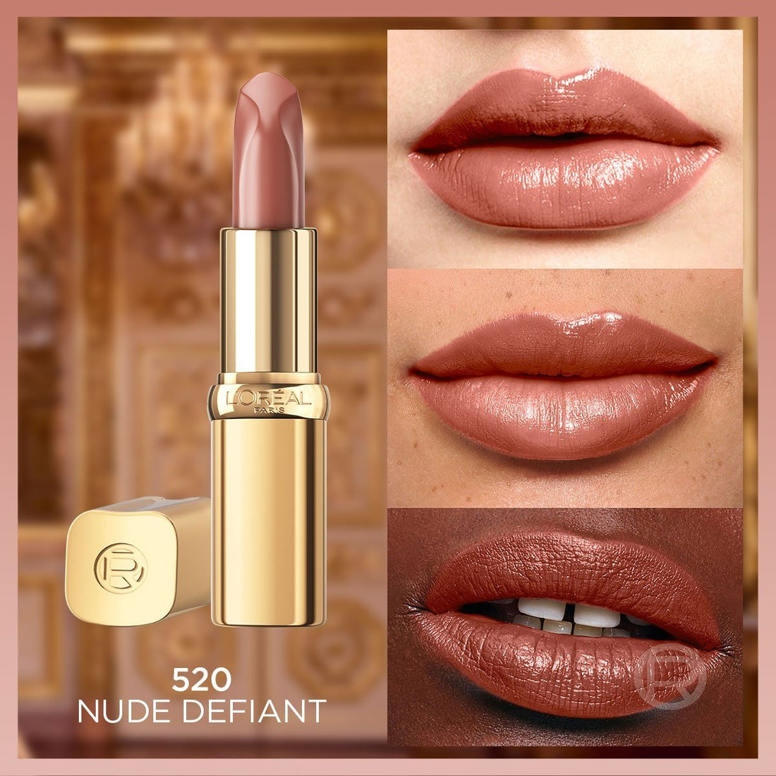 Loreal Paris Color Riche Saten Bitişli Ruj - 520 Nude Defiant