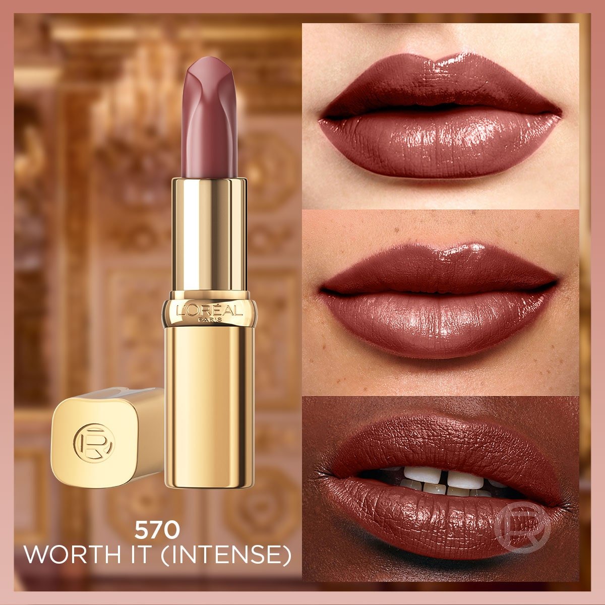 Loreal Paris Color Riche Saten Bitişli Ruj - 570 Worth It (Intense)
