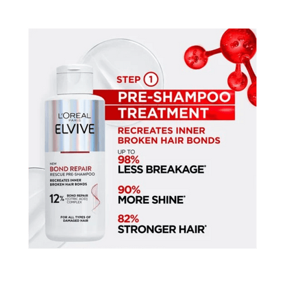 Loreal Paris Elseve Bond Repair Shampoo Treatment 200 ml -3 Pack
