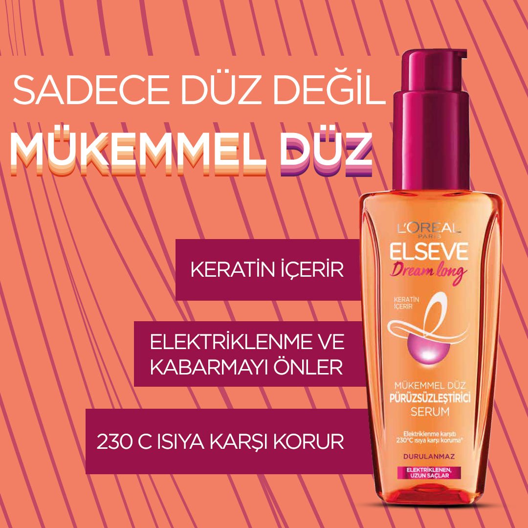 Loreal Paris Elseve Dream Long Mükemmel Düz Pürüzsüzleştirici Serum 100 ml