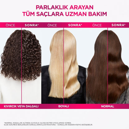 Loreal Paris Elseve Glycolic Gloss Mükemmel Parlaklık için Pürüzsüzleştirici Saç Kremi 150ml