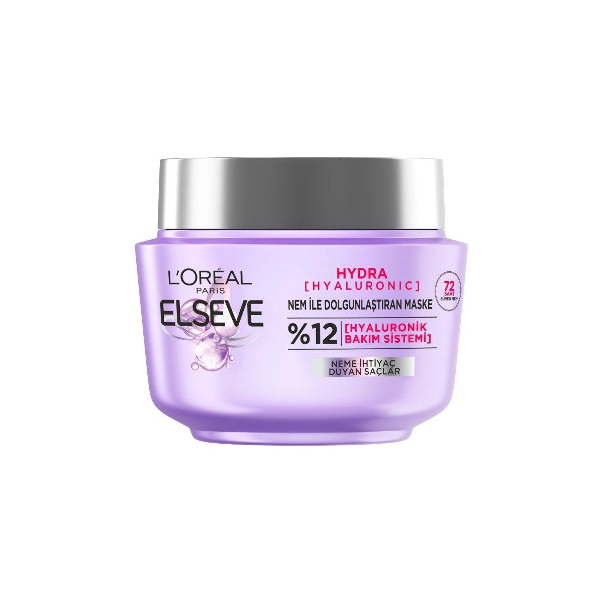 Loreal Paris Elseve Hydra [Hyaluronic] 72 Saat Nem ile Dolgunlaştıran Maske 300ml