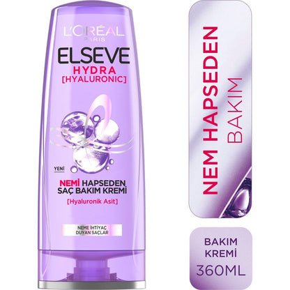 Loreal Paris Elseve Hydra [Hyaluronic] Nemi Hapseden Saç Bakım Kremi 360ml