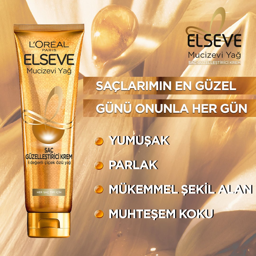 Loreal Paris Elseve Mucizevi Yağ Saç Güzelleştirici Krem 150 ml - Her Saç Tipi