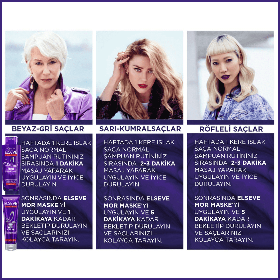 Loreal Paris Elseve Turunculaşma Karşıtı Mor Şampuan 200ml