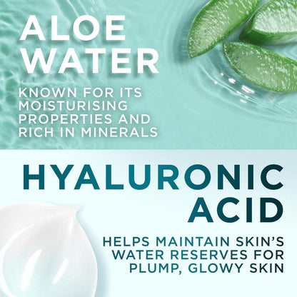 Loreal Paris Hydra Genius Hyaluronic Acid + Aloe Vera Liquid Moisturiser for Normal to Dry Skin, 70ml 2 Pack