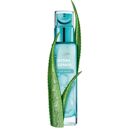 Loreal Paris Hydra Genius Hyaluronic Acid + Aloe Vera Liquid Moisturiser for Normal to Dry Skin, 70ml
