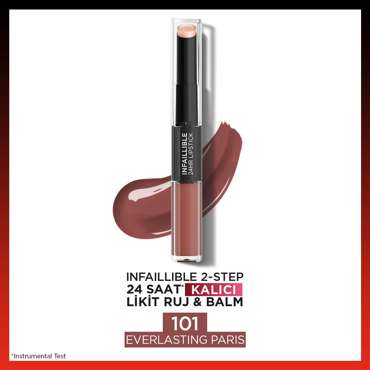 Loreal Paris Infaillible 2-Step 24 Saat Kalıcı Likit Ruj &amp; Balm - 101 Everlasting Paris