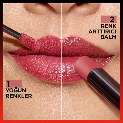 Loreal Paris Infaillible 2-Step 24 Saat Kalıcı Likit Ruj &amp; Balm - 805 Wine Stain